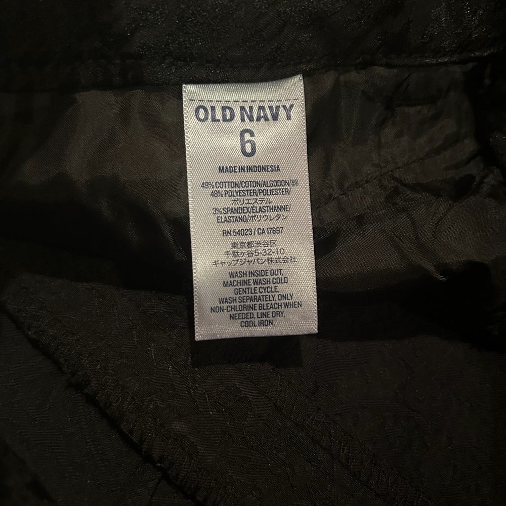 Old Navy “The Diva” black jacquard ankle pants, size 6 - Picture 6 of 12